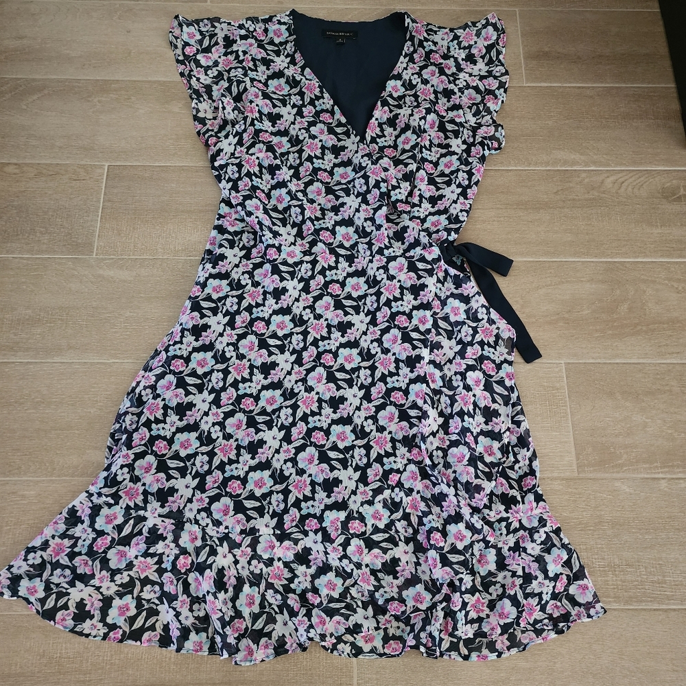 Banana Republic Flutter Sleeve Wrap Dress